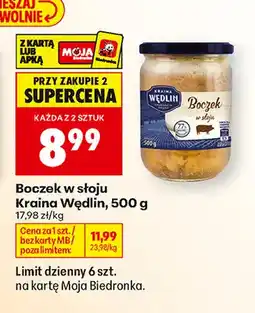 Biedronka Boczek w słoju Kraina Wędlin oferta