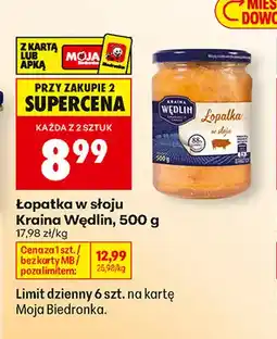 Biedronka Łopatka w słoju Kraina Wędlin oferta