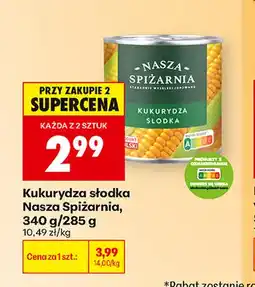 Biedronka Kukurydza słodka Nasza Spiżarnia oferta
