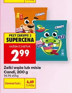 Biedronka Żelki węże Candi oferta