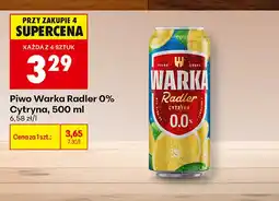 Biedronka Piwo bezalkoholowe Warka Radler Cytryna oferta