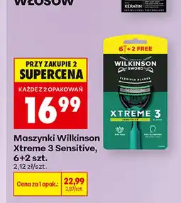 Biedronka Maszynki Wilkinson Sword Xtreme 3 Sensitive 6+2 szt oferta