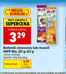 Biedronka Batonik muesli HiPP Bio jabłko wanilia oferta