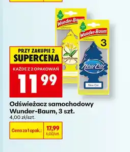 Biedronka Odświeżacz samochodowy Wunder-Baum 3-pak oferta