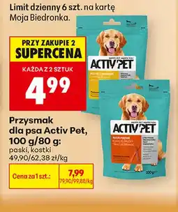 Biedronka Przysmak dla psa kostki Activ Pet oferta