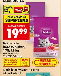 Biedronka Karma dla kota Whiskas oferta