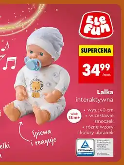 Biedronka Lalka interaktywna wys. 40 cm Elefun oferta