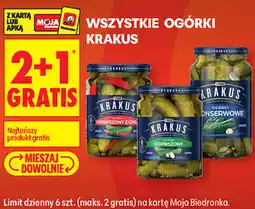 Biedronka Ogórki Krakus, wszystkie rodzaje oferta