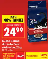 Biedronka Sucha karma dla kota Felix wołowina oferta