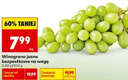 Biedronka Winogrono jasne bezpestkowe na wagę oferta