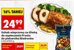 Biedronka Schab wieprzowy ze śliwką do zapieczenia Prosto do piekarnika Biedronka oferta