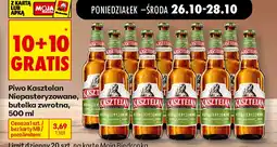 Biedronka Piwo Kasztelan Niepasteryzowane, butelka zwrotna oferta