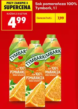 Biedronka Sok pomarańcza 100% Tymbark oferta
