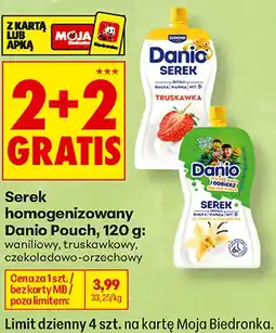 Biedronka Serek homogenizowany Danio Pouch oferta