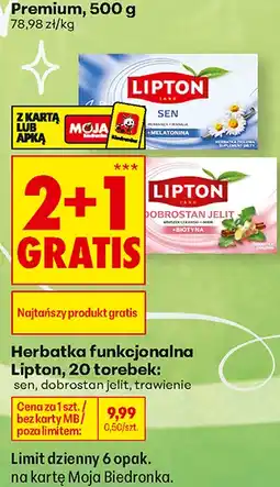 Biedronka Herbatka funkcjonalna Lipton oferta