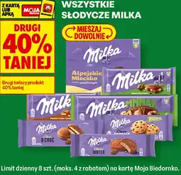 Biedronka Wszystkie słodycze Milka oferta