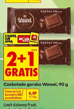 Biedronka Czekolada gorzka Wawel oferta