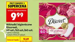 Biedronka Wkładki higieniczne Discreet, 50 szt./52 szt./60 szt oferta