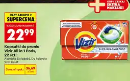 Biedronka Kapsułki do prania Vizir All in 1 Pods, 22 szt oferta