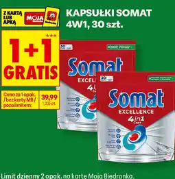Biedronka Kapsułki do zmywarki Somat 4w1 oferta