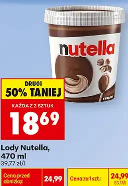 Biedronka Lody Nutella oferta
