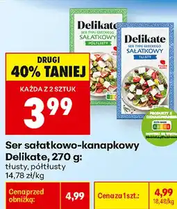 Biedronka Ser sałatkowo-kanapkowy Delikate oferta