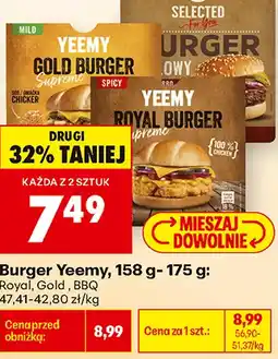 Biedronka Burger Yeemy, 158 g- 175 g: Royal, Gold, BBQ oferta