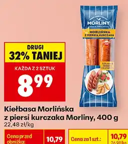 Biedronka Kiełbasa Morlińska z piersi kurczaka Morliny oferta