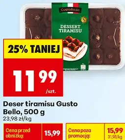 Biedronka Deser tiramisu Gusto Bello oferta