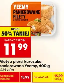 Biedronka Filety z piersi kurczaka panierowane Yeemy oferta