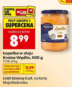 Biedronka Łopatka w słoiku Kraina Wędlin oferta