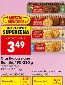 Biedronka Ciastka owsiane Bonitki oferta