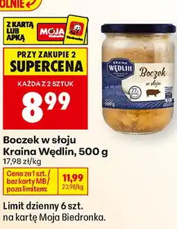 Biedronka Boczek w słoiku Kraina Wędlin oferta