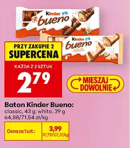 Biedronka Baton Kinder Bueno classic, white oferta
