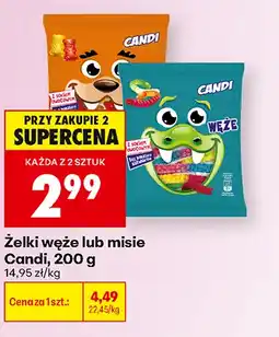 Biedronka Żelki węże lub misie Candi oferta