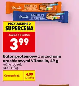Biedronka Baton proteinowy z orzechami arachidowymi Vitanella oferta