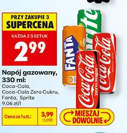 Biedronka Napój gazowany 330 ml, Coca-Cola, Fanta, Sprite oferta
