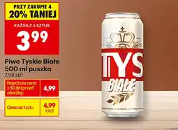 Biedronka Piwo Tyskie Białe 500 ml puszka oferta