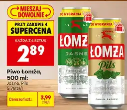 Biedronka Piwo Łomża, 500 ml: Jasne, Pils oferta