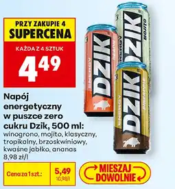Biedronka Napój energetyczny w puszce zero cukru Dzik oferta