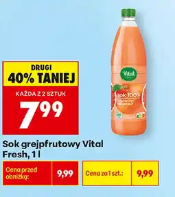 Biedronka Sok grejpfrutowy Vital Fresh oferta