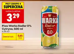 Biedronka Piwo Warka Radler 0% Cytryna oferta