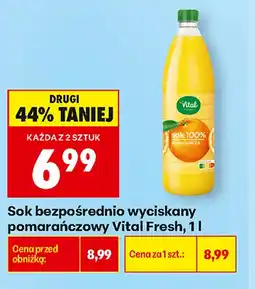 Biedronka Sok bezpośrednio wyciskany pomarańczowy Vital Fresh oferta