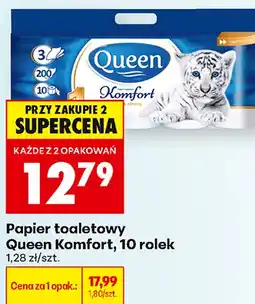 Biedronka Papier toaletowy Queen Komfort, 10 rolek oferta