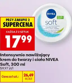 Biedronka Intensywnie nawilżający krem do twarzy i ciała NIVEA Soft oferta