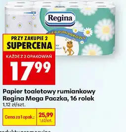 Biedronka Papier toaletowy rumiankowy Regina Mega Paczka, 16 rolek oferta