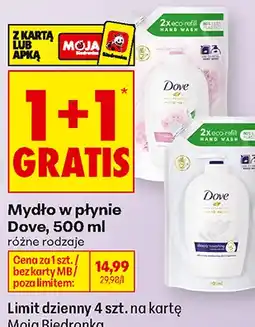 Biedronka Mydło w płynie Dove oferta