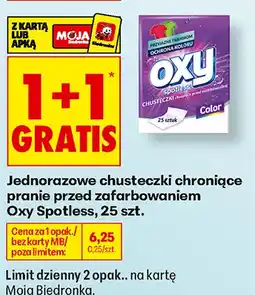 Biedronka Jednorazowe chusteczki chroniące pranie przed zafarbowaniem Oxy Spotless oferta