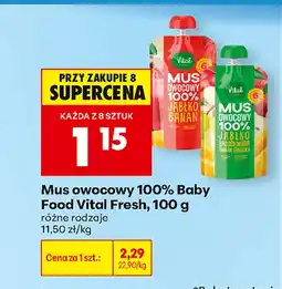 Biedronka Mus owocowy 100% Baby Food Vital Fresh oferta
