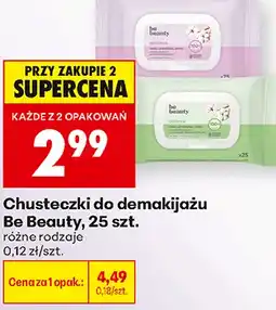 Biedronka Chusteczki do demakijażu Be Beauty, 25 szt oferta